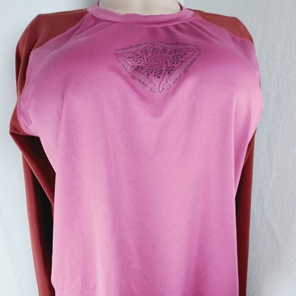 The North Face Women's Burgundy Pink Crew Neck Active Training T-Shirt Size L - Picture 2 of 11